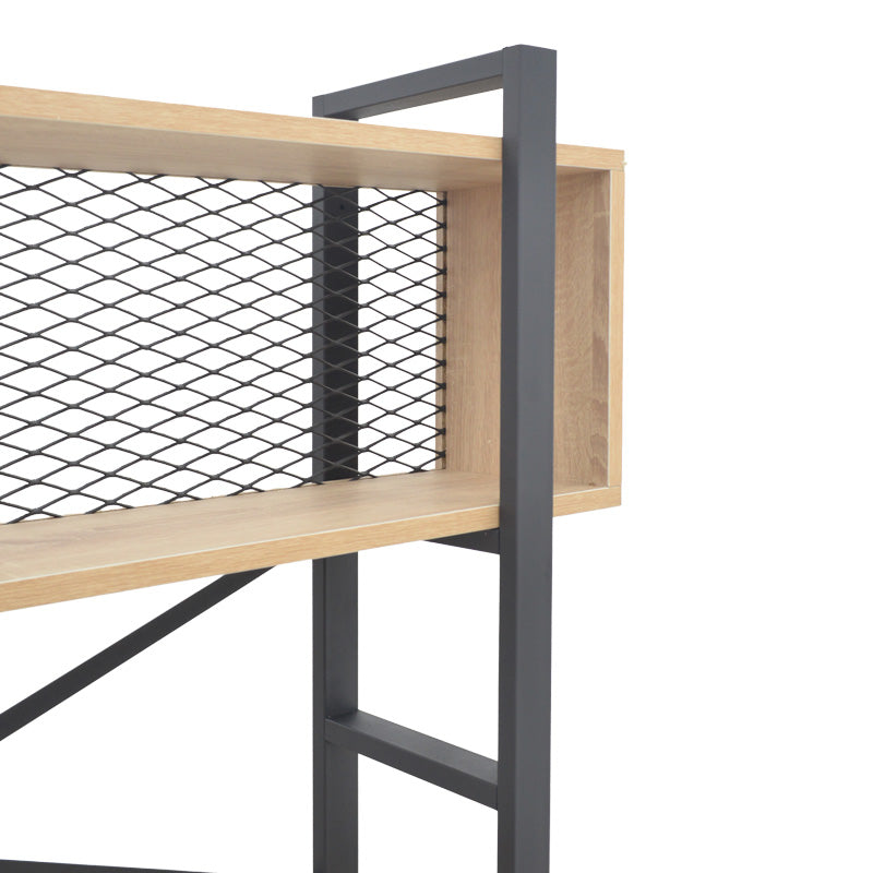 Βιβλιοθήκη Fifer σε Oak-Μαύρη Απόχρωση 120x28x185