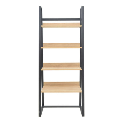 Βιβλιοθήκη Ryder σε Oak-Μαύρη Απόχρωση 75x36x185