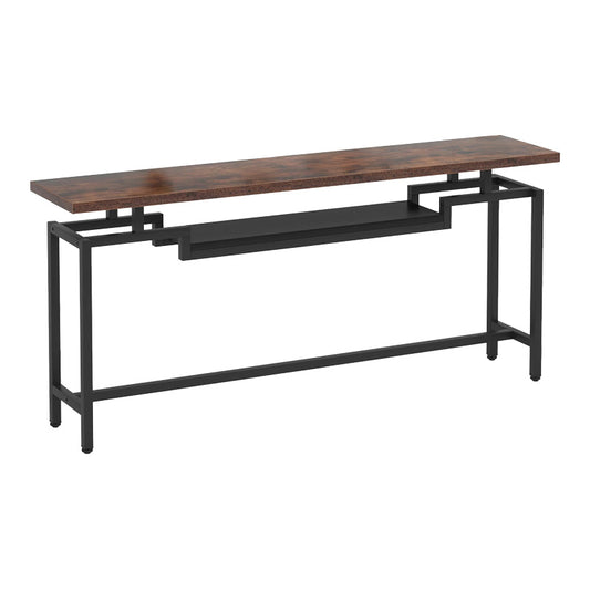 Κονσόλα Onole σε Καρυδί - Μαύρο Μέταλλο 180x35x82
