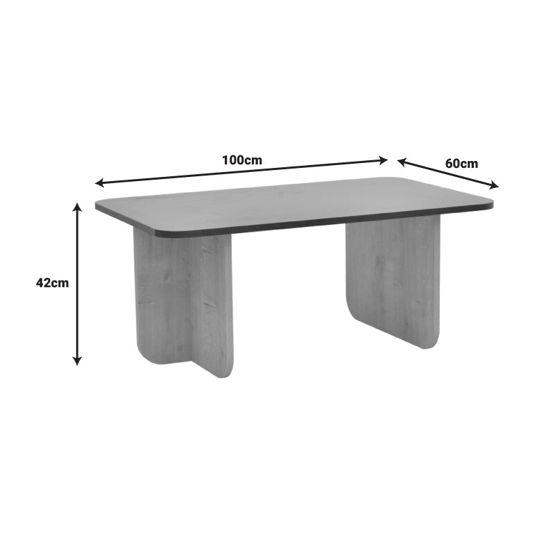 Τραπέζι Bοca σε Oak-Κεραμιδί Απόχρωση 100x60x42