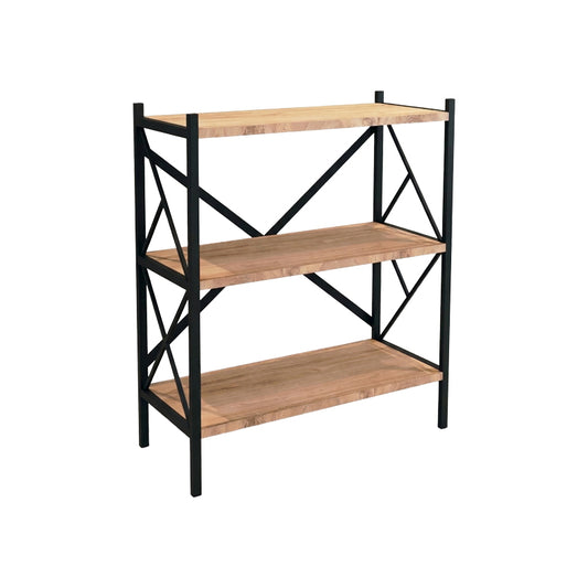 Ραφιέρα Επιδαπέδια Althea Oak με Μαύρο Μέταλλο 60x30x90
