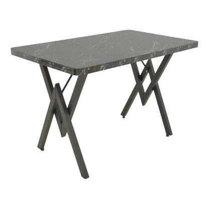 Τραπέζι Vertex Μαύρο Μαρμάρου και Μέταλλο 110x70x72
