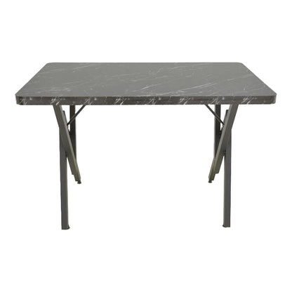Τραπέζι Vertex Μαύρο Μαρμάρου και Μέταλλο 110x70x72