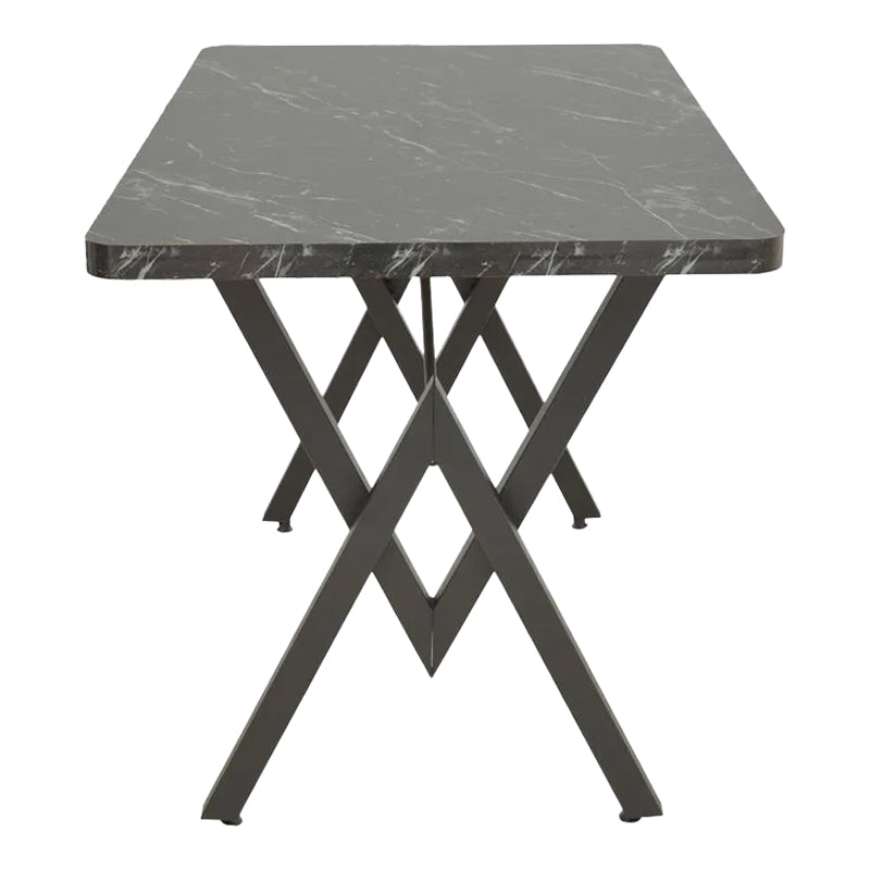 Τραπέζι Vertex Μαύρο Μαρμάρου και Μέταλλο 110x70x72