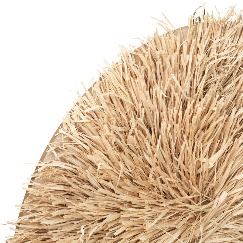 Διακοσμητικό Τοίχου Alaina Φυσικό Χρώμα MDF-Ψάθα Φ64x4