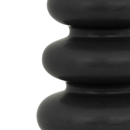 Βάζο Zerve Κεραμικό σε Μαύρη Απόχρωση Φ15.2x25