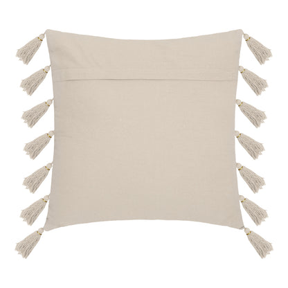 Μαξιλάρι Διακοσμητικό Erden με Κρόσσια Ύφασμα σε Ιβουάρ Απόχρωση 50x50εκ