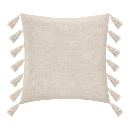 Μαξιλάρι Διακοσμητικό Erden με Κρόσσια Ύφασμα σε Ιβουάρ Απόχρωση 50x50εκ