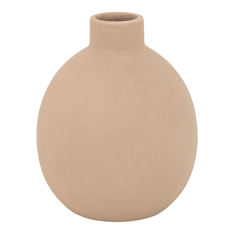 Βάζο Rozerie Κεραμικό σε Μπεζ Απόχρωση Φ14,5x18