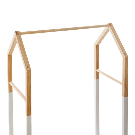 Παιδική Κρεμάστρα Holen Ξύλο Πεύκου σε Φυσική με Λευκή Απόχρωση 60x37x100