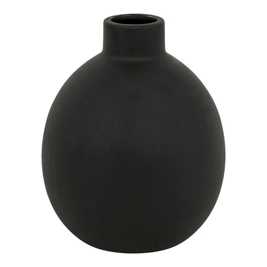 Βάζο Rianzo Κεραμικό σε Μαύρη Απόχρωση Φ14.5x18