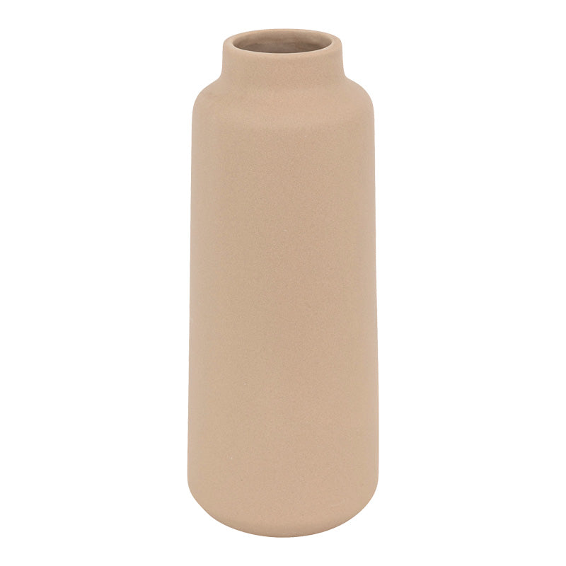 Βάζο Breal Κεραμικό σε Μπεζ Απόχρωση Φ12x30