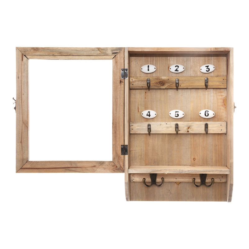 Κλειδοθήκη Τοίχου Keledy Ξύλο Ελάτου σε Φυσική Απόχρωση 26.4x8x38