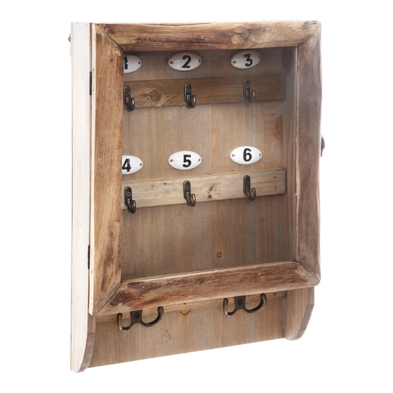 Κλειδοθήκη Τοίχου Keledy Ξύλο Ελάτου σε Φυσική Απόχρωση 26.4x8x38