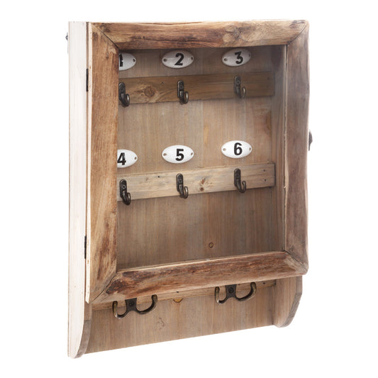 Κλειδοθήκη Τοίχου Keledy Ξύλο Ελάτου σε Φυσική Απόχρωση 26.4x8x38