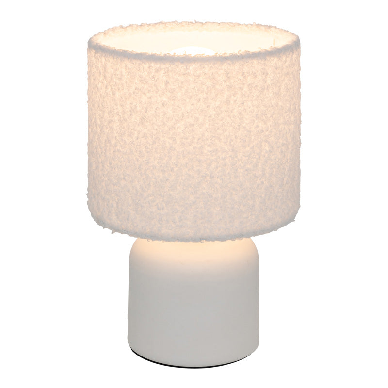 Επιτραπέζιο Φωτιστικό Jela σε Λευκή Απόχρωση Φ14x22