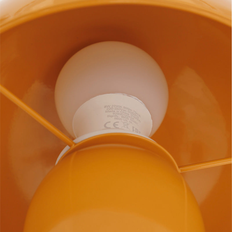 Επιτραπέζιο Φωτιστικό Mushi Μέταλλο σε Κίτρινη Απόχρωση Φ20x24,5