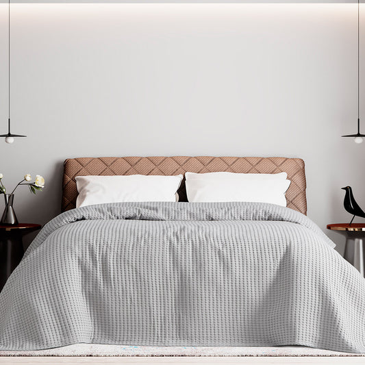 Πικέ Υπέρδιπλη Waffle Art 1990 230x240εκ Γκρι