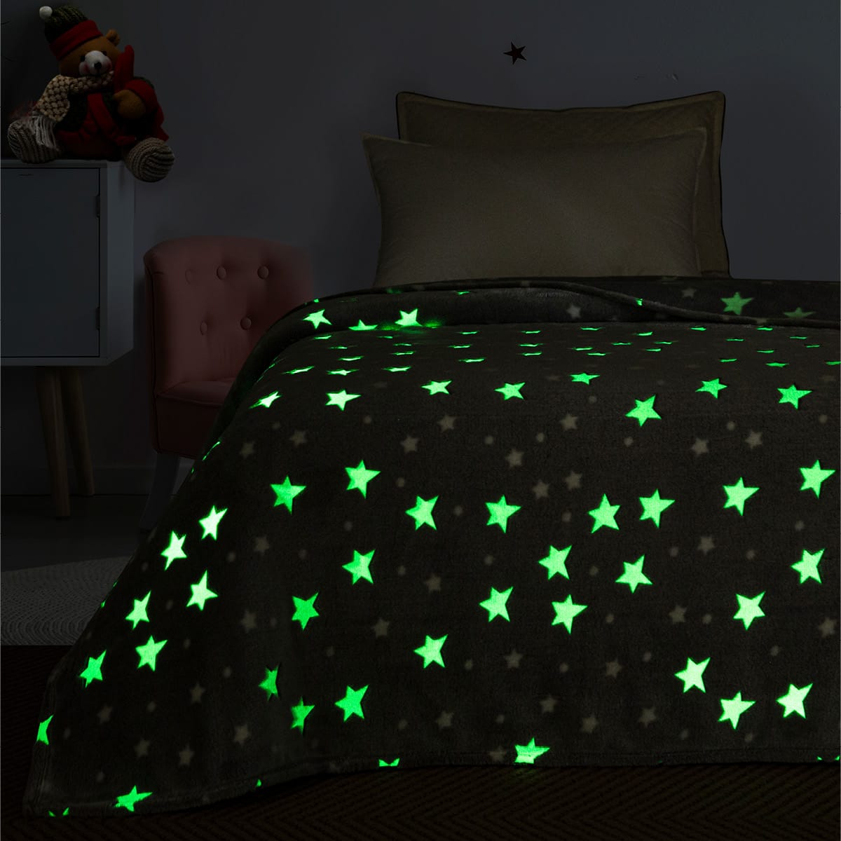 Κουβέρτα Υπέρδιπλη Φωσφορίζουσα Flash Art 1991 220x240εκ Γκρι