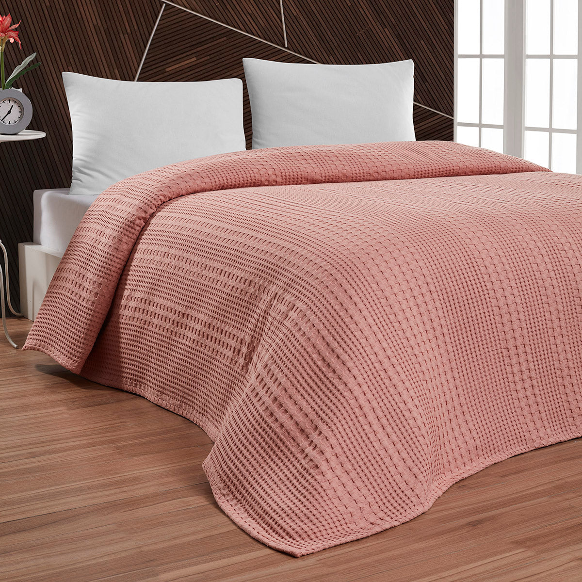 Πικέ Υπέρδιπλη Division Αrt 1995 Ροδακινί 230x240εκ