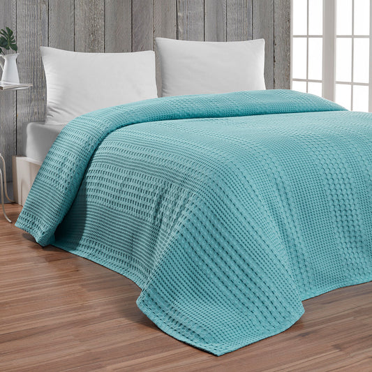 Πικέ Μονή Division Αrt 1995 Τυρκουάζ 170x240εκ