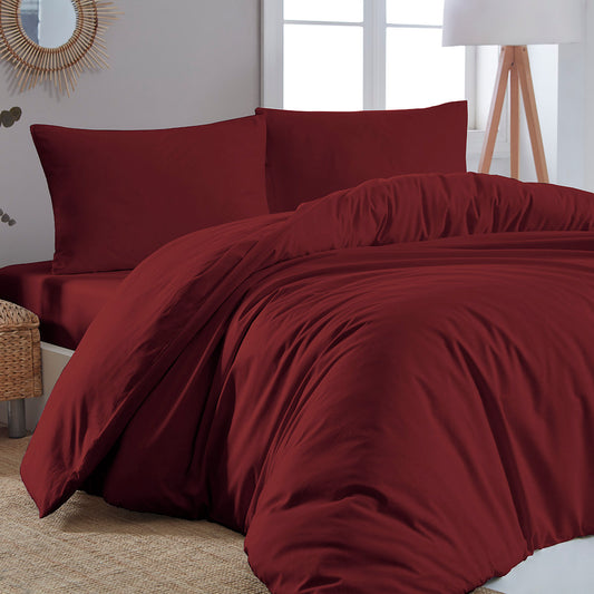 Παπλωματοθήκη Μονή Μονόχρωμη Art 1999 170x250εκ Μπορντό