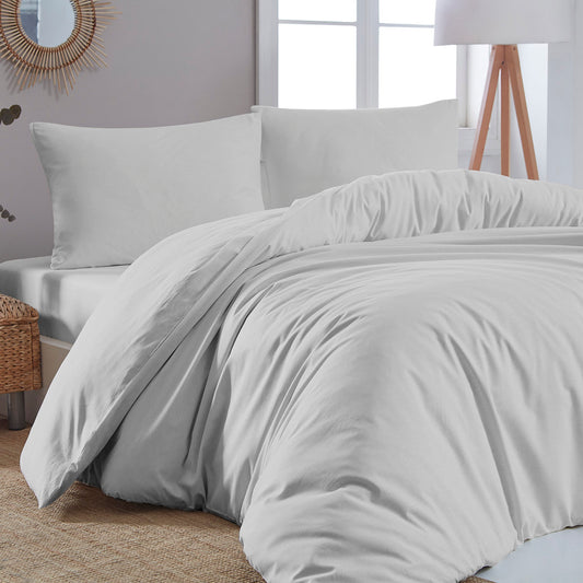 Παπλωματοθήκη Μονή Μονόχρωμη Art 1999 170x250εκ Γκρι