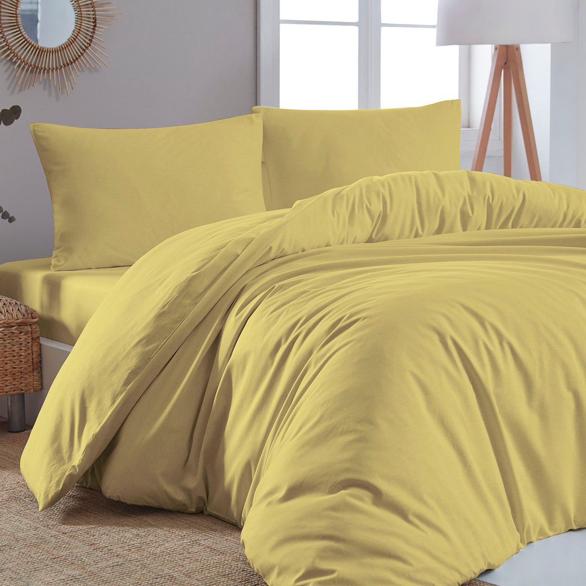 Παπλωματοθήκη Μονή Μονόχρωμη Art 1999 170x250εκ Κίτρινο