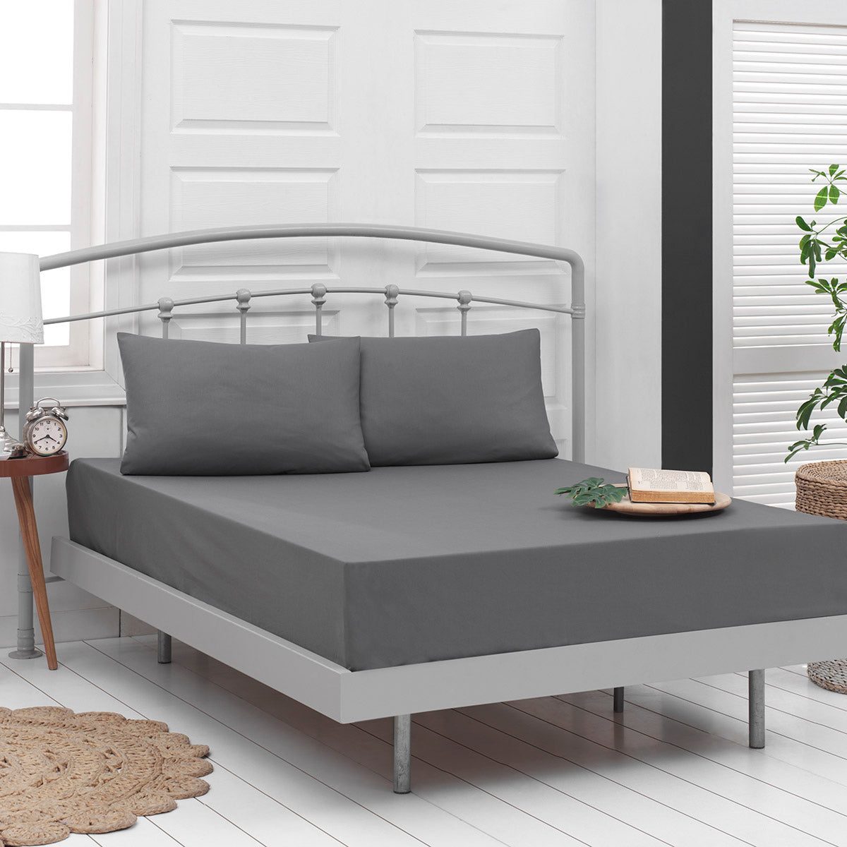 Ζεύγος Μαξιλαροθήκες Μονόχρωμες Art 1999 52x73εκ Ανθρακί