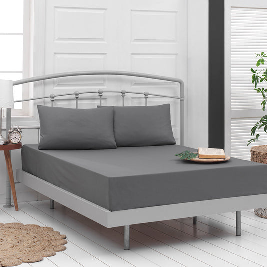 Σεντόνι Μονό Μονόχρωμο με Λάστιχο Art 1999 110x200+30εκ Ανθρακί