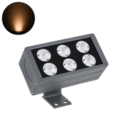 FLOOD-DANY 90374 Προβολέας Wall Washer για Φωτισμό Κτιρίων LED 24W 2040lm 5° DC 24V Αδιάβροχο IP65 L16 x W9.5 x H7.5cm Αρχιτεκτονικό Πορτοκαλί 2200K - Γκρι Ανθρακί