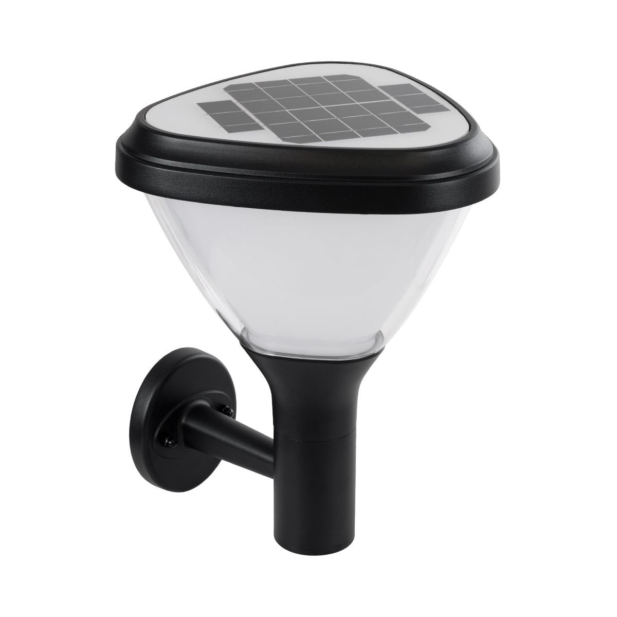 NATURE 90526 Φωτιστικό Κολωνάκι Κήπου LED 10W 330lm 120° με Ενσωματωμένο Φωτοβολταϊκό Panel 6V 2W & Επαναφορτιζόμενη Μπαταρία Li-ion 3.2V 1800mAh με Αισθητήρα Ημέρας-Νύχτας Αδιάβροχο IP65 Ψυχρό Λευκό 6000K - Γκρι Ανθρακί - Μ26 x Π29 x Υ36cm