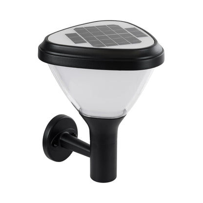 NATURE 90526 Φωτιστικό Κολωνάκι Κήπου LED 10W 330lm 120° με Ενσωματωμένο Φωτοβολταϊκό Panel 6V 2W & Επαναφορτιζόμενη Μπαταρία Li-ion 3.2V 1800mAh με Αισθητήρα Ημέρας-Νύχτας Αδιάβροχο IP65 Ψυχρό Λευκό 6000K - Γκρι Ανθρακί - Μ26 x Π29 x Υ36cm