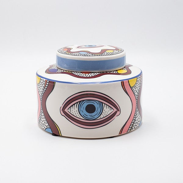 ΔΙΑΚΟΣΜΗΤΙΚΟ ΜΠΩΛ ΚΕΡΑΜΙΚΟ ΛΕΥΚΟ ΜΕ ΓΑΛΑΖΙΑ ΜΑΤΙΑ 16x16x12.3