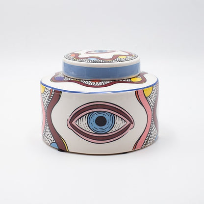 ΔΙΑΚΟΣΜΗΤΙΚΟ ΜΠΩΛ ΚΕΡΑΜΙΚΟ ΛΕΥΚΟ ΜΕ ΓΑΛΑΖΙΑ ΜΑΤΙΑ 16x16x12.3