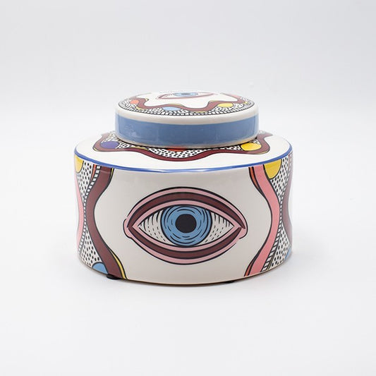 ΔΙΑΚΟΣΜΗΤΙΚΟ ΜΠΩΛ ΚΕΡΑΜΙΚΟ ΛΕΥΚΟ ΜΕ ΓΑΛΑΖΙΑ ΜΑΤΙΑ 16x16x12.3