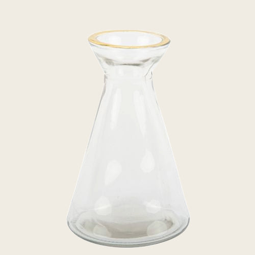 Βαζάκι Κωνικό με Χρυσό Στόμιο 7x7x11