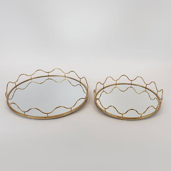 S/2 ΔΙΣΚΟΙ ΜΕΤΑΛΛΙΚΟΙ ΜΕ ΚΑΘΡΕΦΤΗ ΧΡΥΣΟΙ 31x31x6 39x39x6