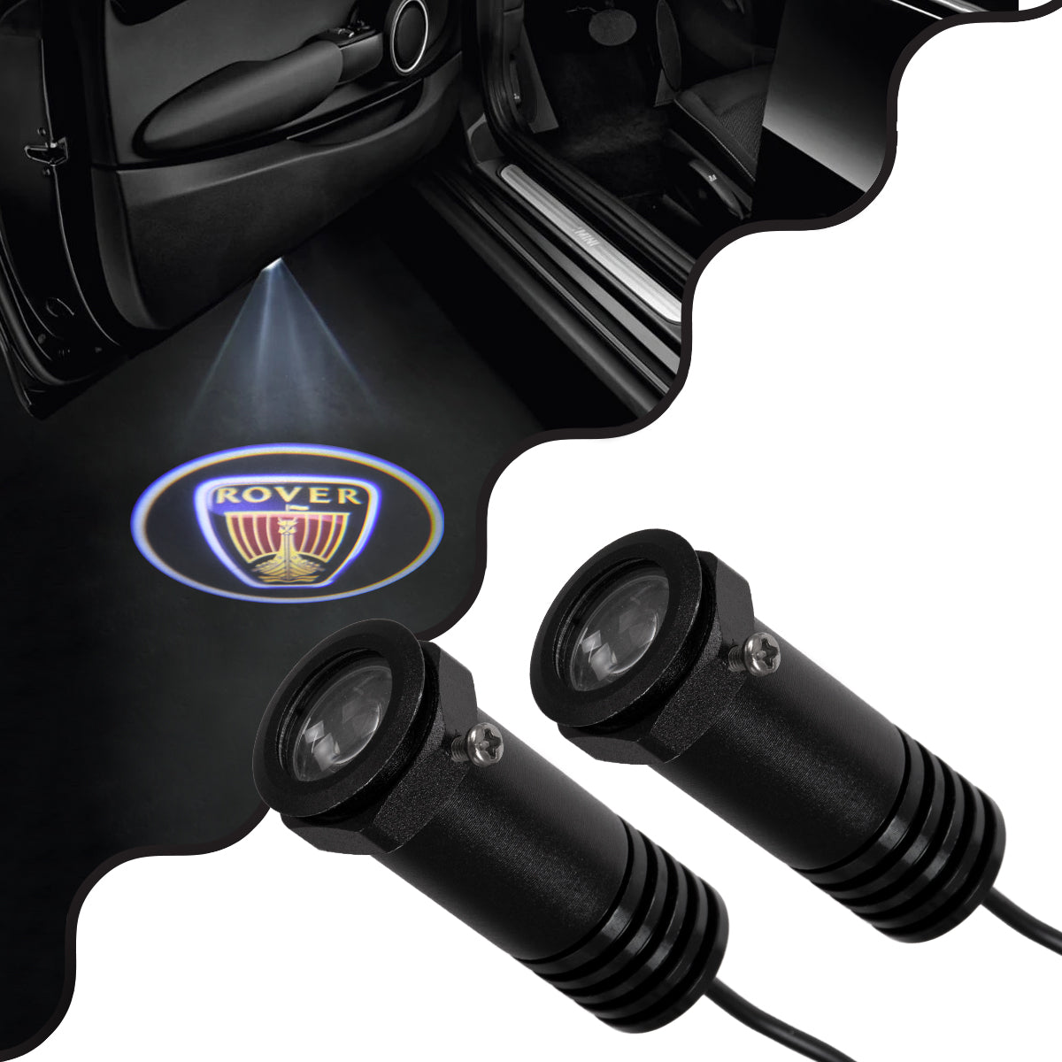 81623 ROVER Ghost Car Brand Logo Projector - Προτζέκτορας Προβολής Μάρκας Αυτοκινήτου LED CREE XHP35 3W 240lm 120° DC 12V IP20 Ψυχρό Λευκό 6000K