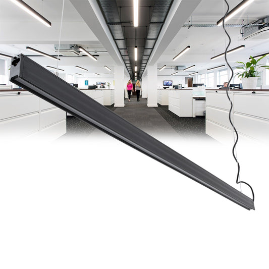 MARKET 61020-P Γραμμικό Κρεμαστό Φωτιστικό Linear LED 18W 2230lm 60° AC 220-240V Μ120 x Π2 x Υ4 Ψυχρό Λευκό 6000K - Μαύρο