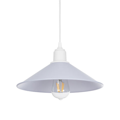 FERRO 203-0087 Μοντέρνο Κρεμαστό Φωτιστικό Οροφής με Ντουί 1 x E27 AC 220-240V IP20 - Λευκό - Μ30 x Π30 x Υ15