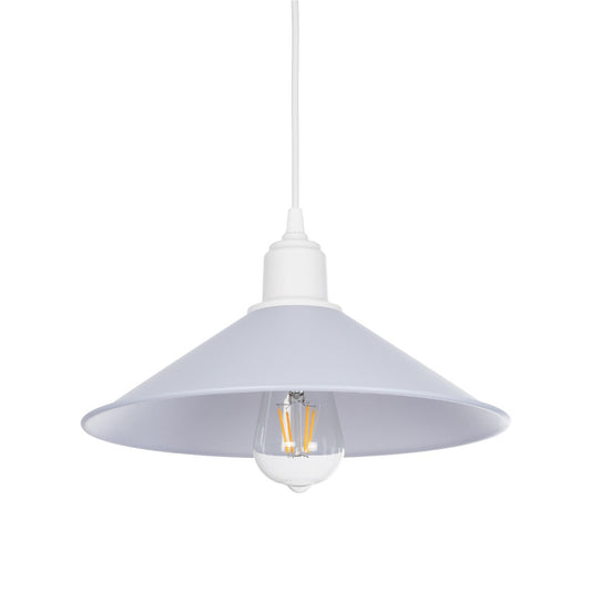 FERRO 203-0087 Μοντέρνο Κρεμαστό Φωτιστικό Οροφής με Ντουί 1 x E27 AC 220-240V IP20 - Λευκό - Μ30 x Π30 x Υ15