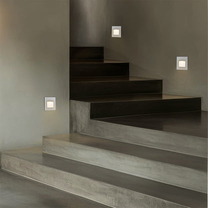 STEPART KLV-101-0079 Χωνευτό Φωτιστικό Σκαλοπατιού / Διαδρόμου LED 3W 375lm 45° AC 220-240V Αδιάβροχο IP65 Θερμό Λευκό 2700K - Lumileds SMD Chip & TÜV SÜD Driver - Λευκό Ματ - Μ8.5 x Π5 x Υ8.5 / Q6.72 x 6.72