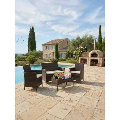 Archer Sofa Set Brown
