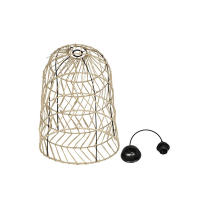 NETI 205-0025 Boho Κρεμαστό Φωτιστικό Οροφής με Ντουί 1 x E27 AC 220-240V IP20 - Μπεζ - M35 x Π35 x Υ63