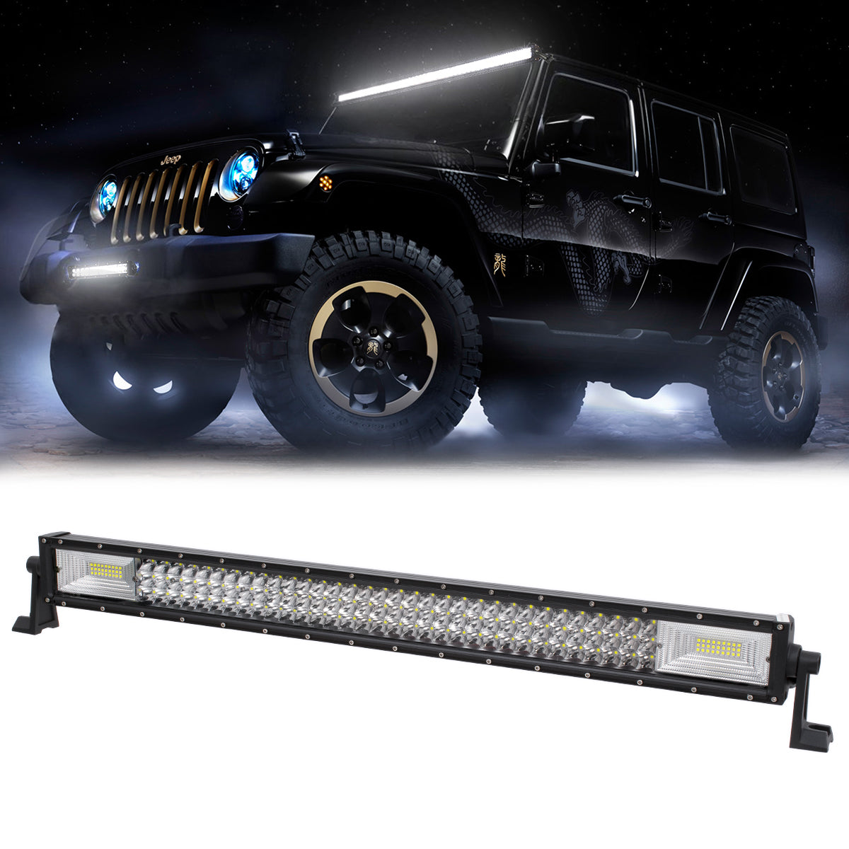 85483 PRO Series Μπάρα Ίσια - Straight TRI-ROW 7D για Αυτοκίνητα & Φορτηγά LED CREE XBD 405W 40500lm 15° & 60° DC 10-30V Αδιάβροχη IP65 Ψυχρό Λευκό 6000K