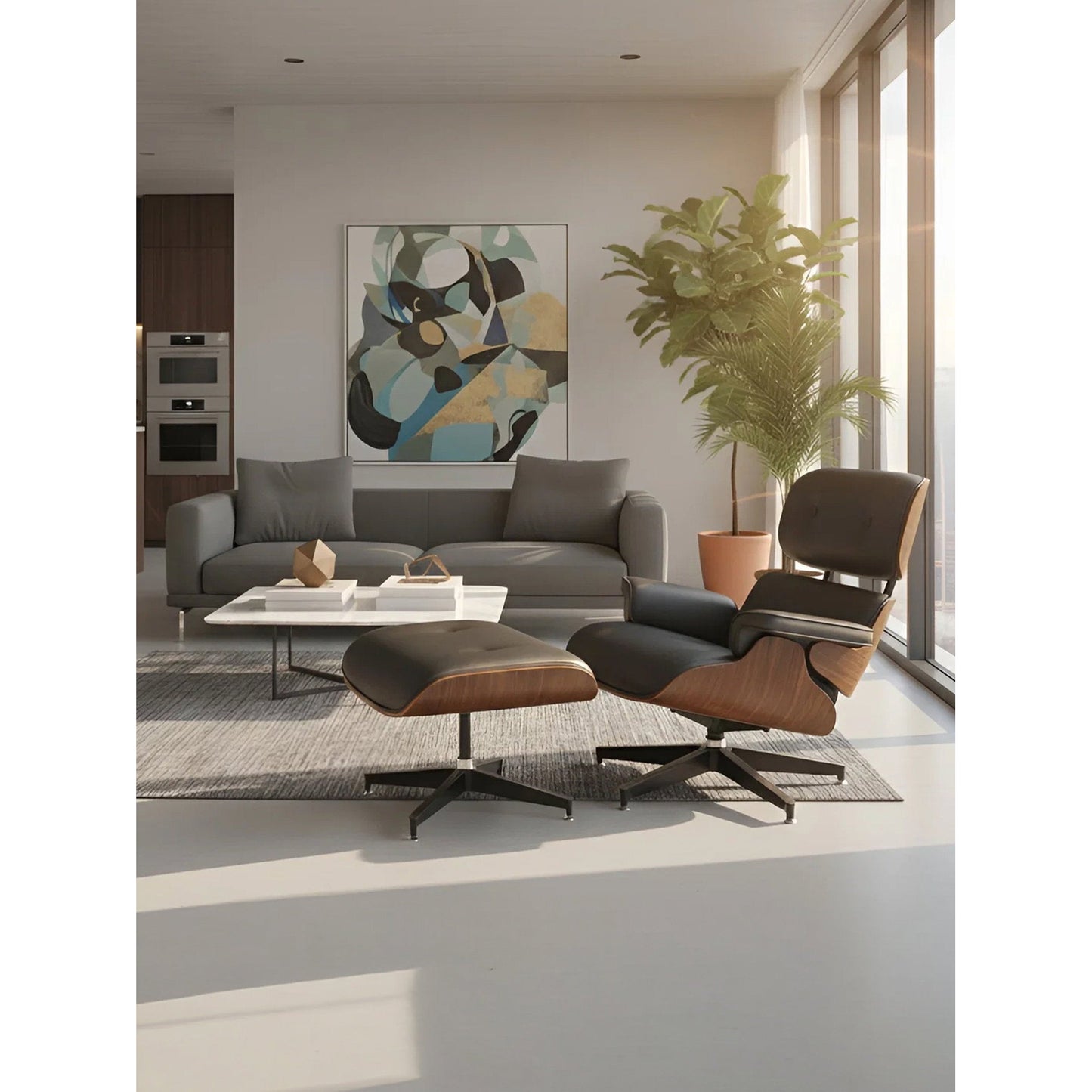 Lounge Armchair Black 82x92x82