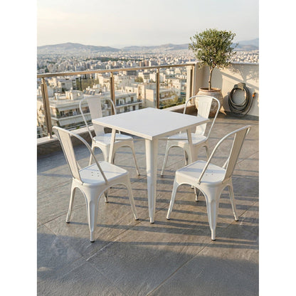 Τραπέζι Dorel Λευκό 70x70x76