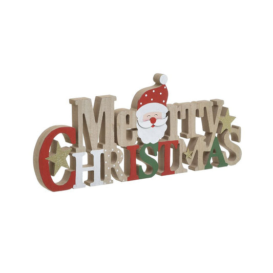 inart Επιγραφή 'Merry Christmas' Ξύλινη Πολύχρωμη 2-70-540-0180