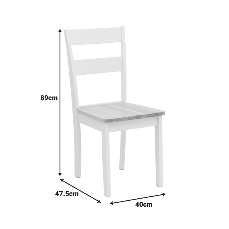 Τραπεζαρία Lars-York Σετ 5 Τμχ Επεκτεινόμενη Ξύλο Λευκό-Φυσικό Φ100(+38)x100x75